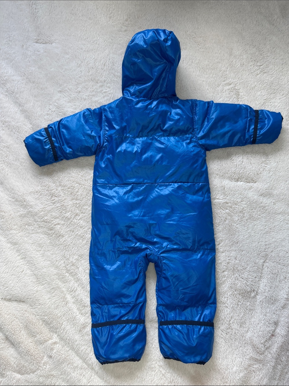 Columbia Snuggly Bunny Bunting Blue Puffer Snowsuit 12-18 Months - Picture 8 of 10